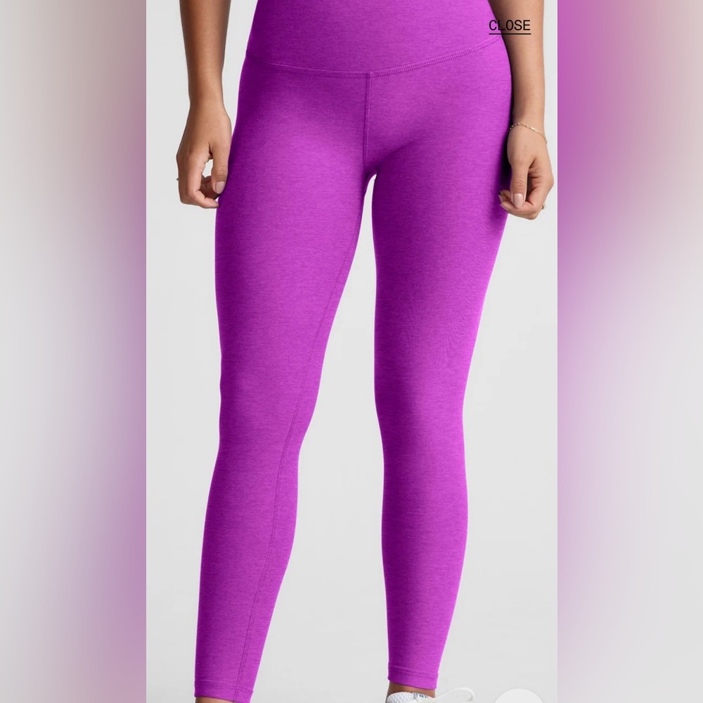 Beyond Yoga Spacedye Caught In The Midi High Waisted Leggings Vivid Plum Heather
